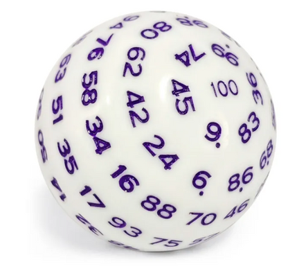 Dados Poliedricos 100 Lados D100 RPG Rol (49mm)