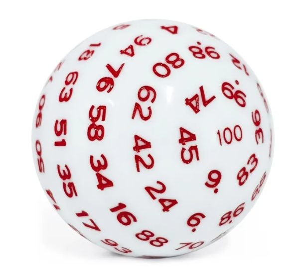 Dados Poliedricos 100 Lados D100 RPG Rol (49mm)