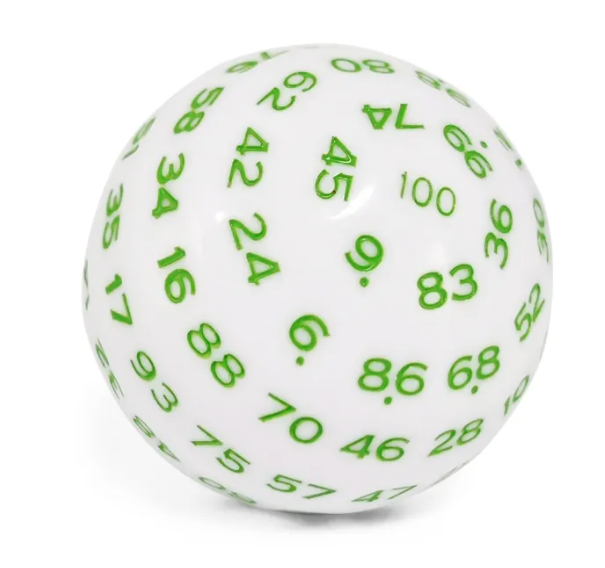 Dados Poliedricos 100 Lados D100 RPG Rol (49mm)