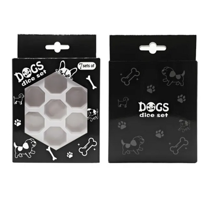 Set 7 Dados Poliédricos de Rol Perros y Gatos RPG Perlados