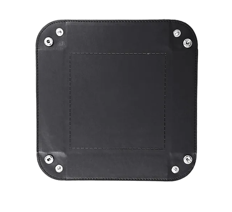Bandeja Cuadrada Plegable para Dados de Rol – Ecocuero