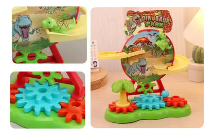 Pista Deslizamiento Rueda Engranajes Dinosaurios