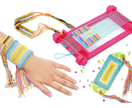 Set Mostacillas Para Pulseras Diy Con Armador Niñas Otuti