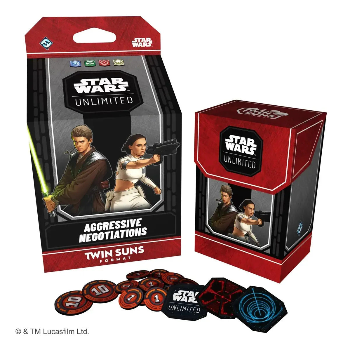 Star Wars: Unlimited Tcg Twin Suns Deck Display: 4 Mazos Mul