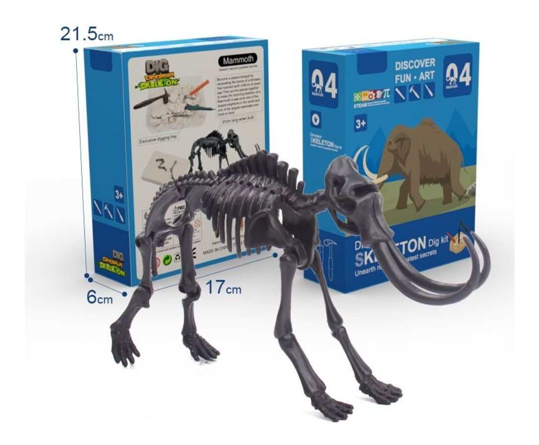 Juego De Excavación Mamut Con Herramientas Juguete Educativo