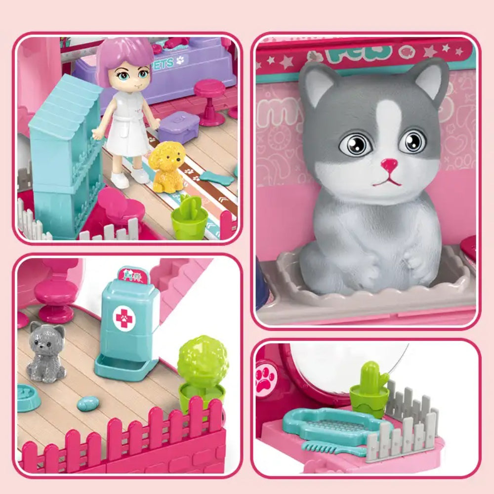 Maleta 3 En 1 Cuidados Mascota Gato Pets Hospital