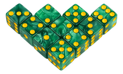 Pack 10 Dados D6 16mm Esquina Redonda, Juego De Dados