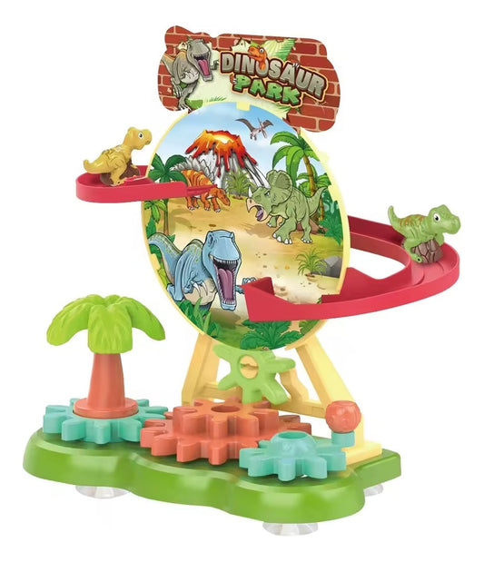 Pista Deslizamiento Rueda Engranajes Dinosaurios