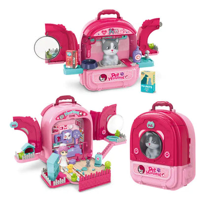 Maleta 3 En 1 Cuidados Mascota Gato Pets Hospital