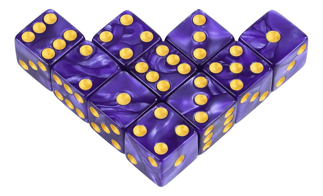 Pack 10 Dados D6 16mm Esquina Redonda, Juego De Dados