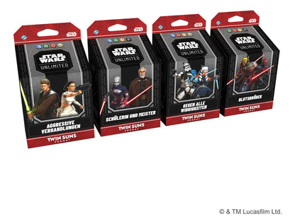 Star Wars: Unlimited Tcg Twin Suns Deck Display: 4 Mazos Mul