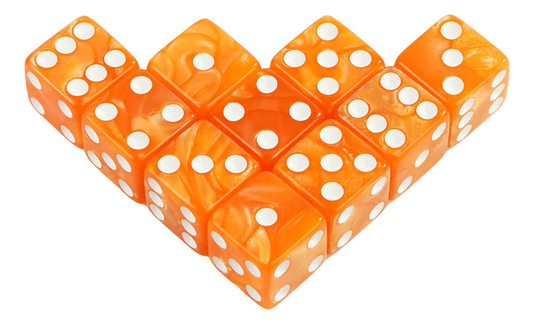 Pack 10 Dados D6 16mm Esquina Redonda, Juego De Dados