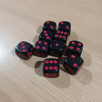 Pack 10 Dados D6 16mm Esquina Redonda, Juego De Dados