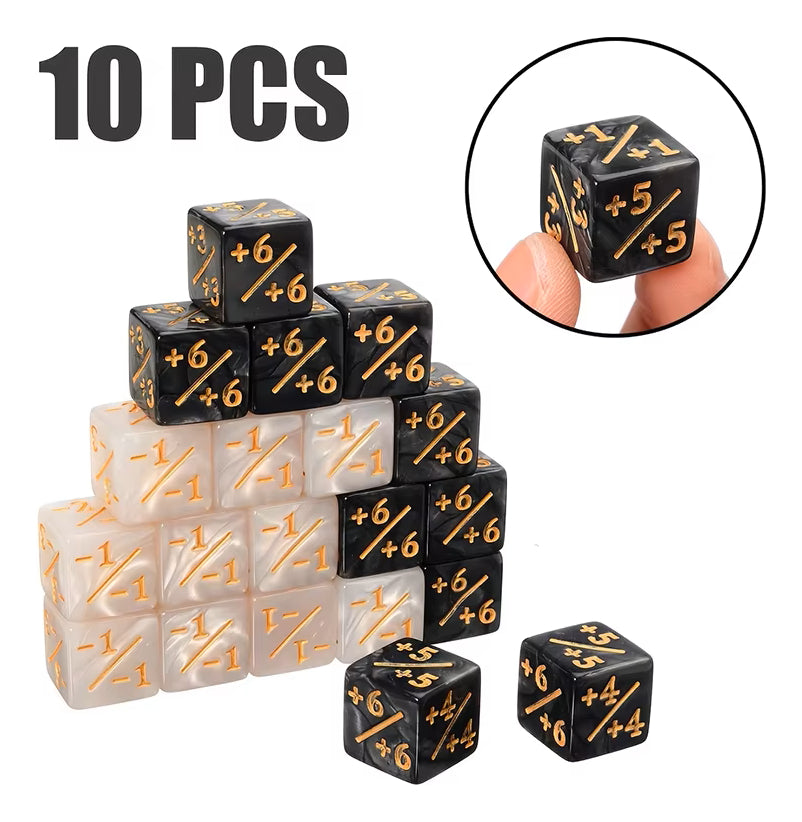 Set Pack 10 Dados D6 Contadores Magic Mtg Matematicas 16mm
