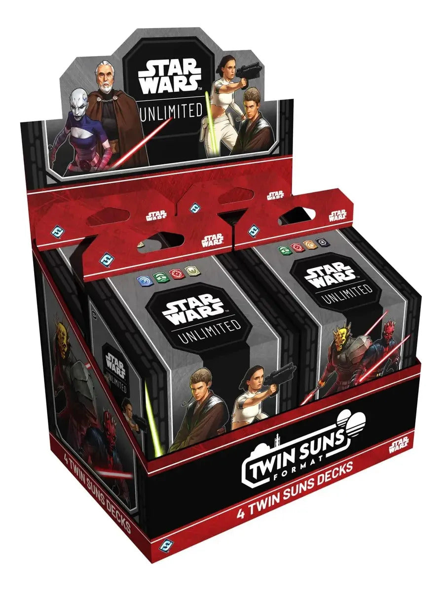 Star Wars: Unlimited Tcg Twin Suns Deck Display: 4 Mazos Mul
