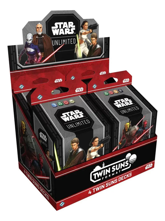 Star Wars: Unlimited Tcg Twin Suns Deck Display: 4 Mazos Mul