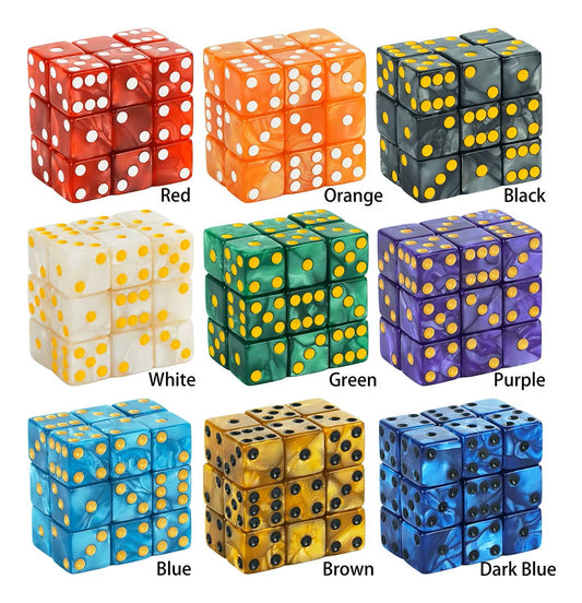 Pack 10 Dados D6 16mm Esquina Redonda, Juego De Dados