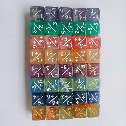 Set 10 Dados Contadores D6 Mtg 16mm Traslucidos Marinos