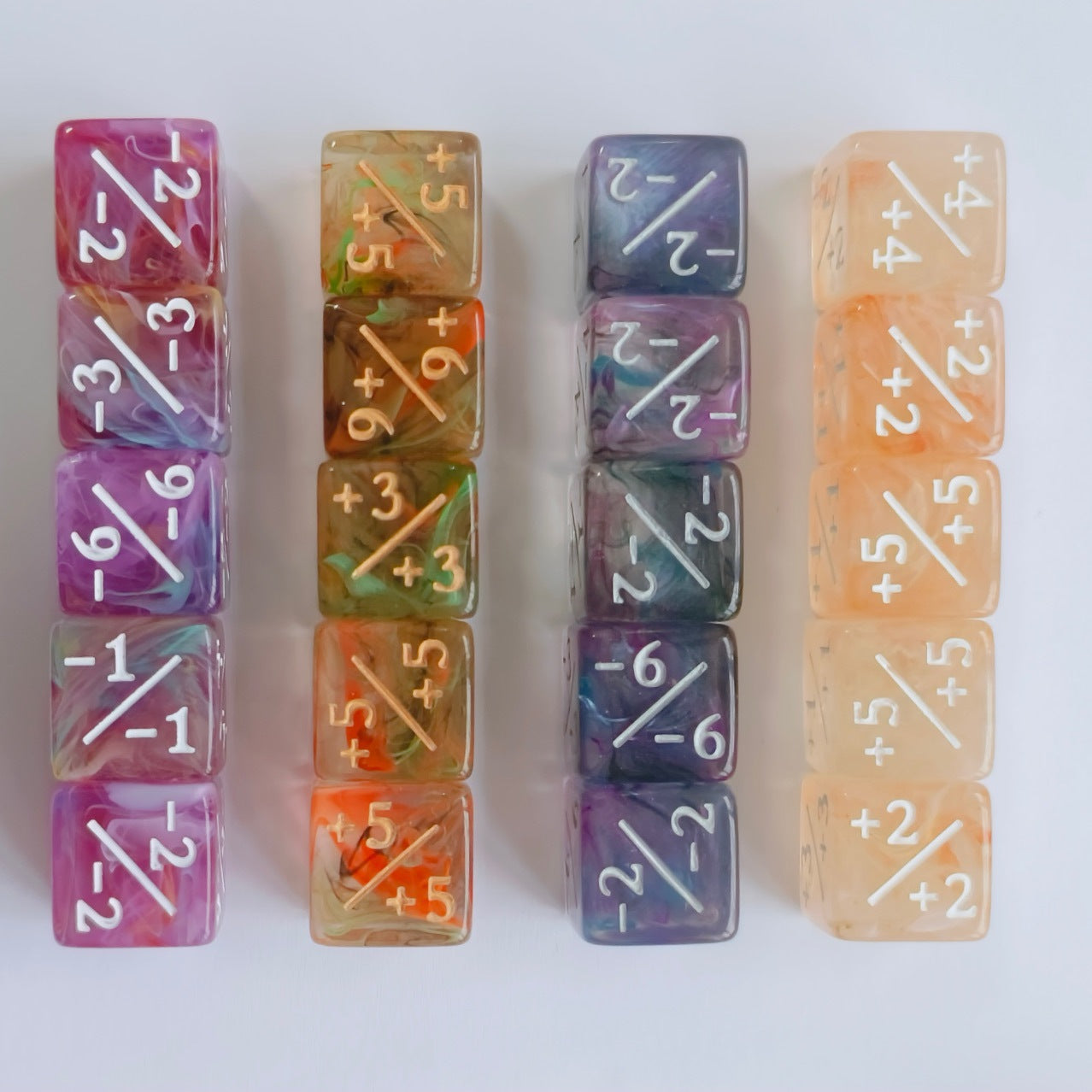 Set 10 Dados Contadores D6 Mtg 16mm Traslucidos Marinos