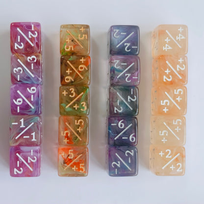 Set 10 Dados Contadores D6 Mtg 16mm Traslucidos Marinos