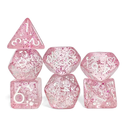 Set 7 Dados Poliédricos de Rol Perros y Gatos RPG Perlados