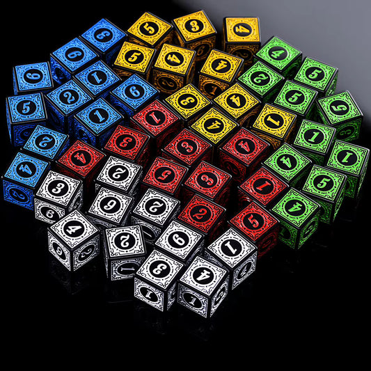 Set de 10 Dados Texturizados D6 16mm