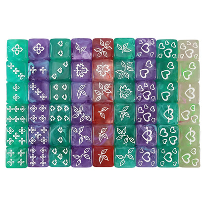 Set 10 Dados D6 Amor Pintas 16mm