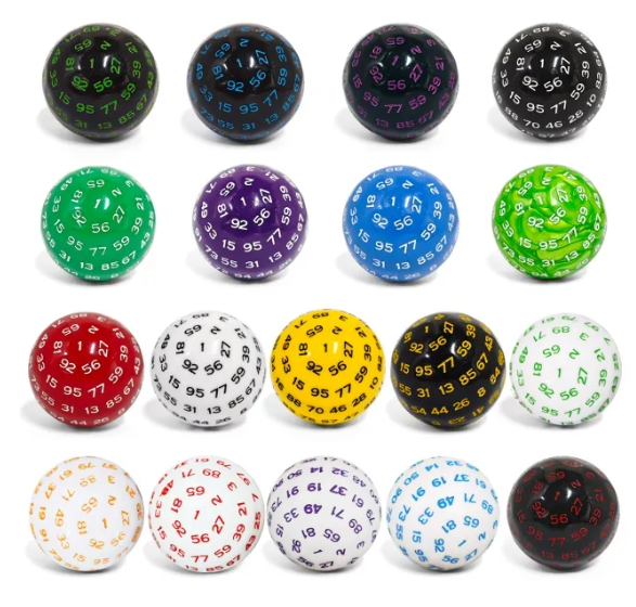 Dados Poliedricos 100 Lados D100 RPG Rol (49mm)