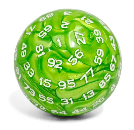 Dados Poliedricos 100 Lados D100 RPG Rol (49mm)
